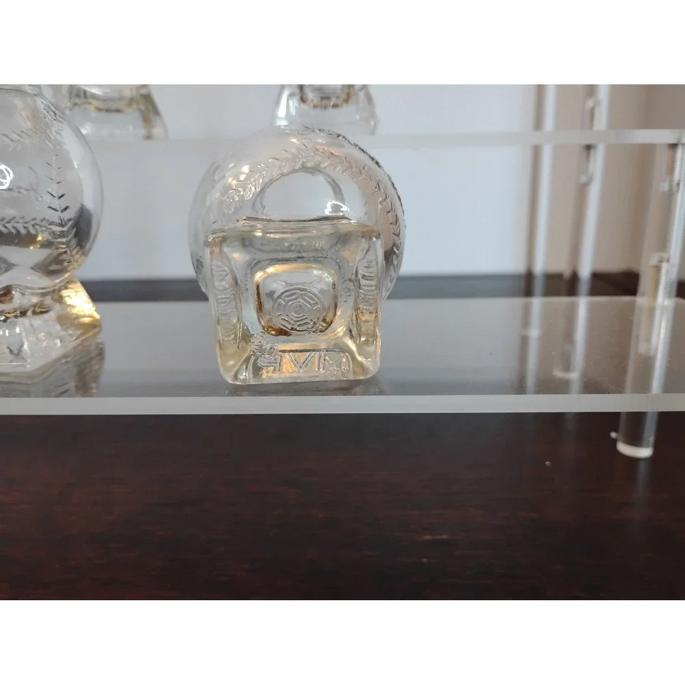 Vintage MVP Clear Glass Baseball Shot Glasses Toothpick Holders Set of 4